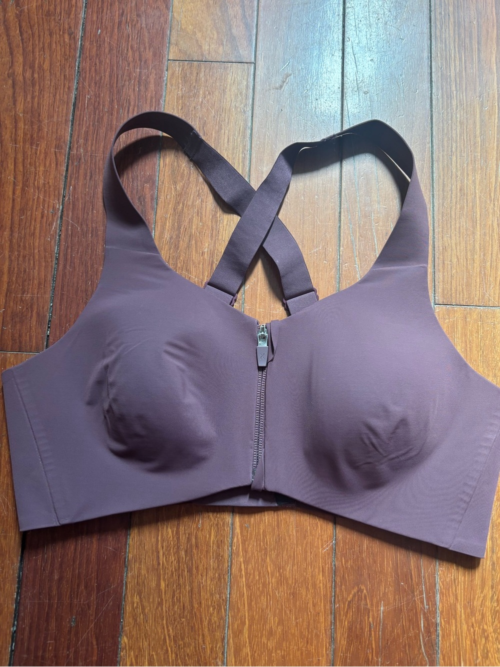 Knix Catalyst Front Zip Sports Bra Purple Size 4 32C, 32D, 34C, 34D - Picture 6 of 6
